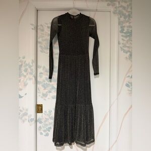 Lilly Pulitzer black gold maxi dress Sm